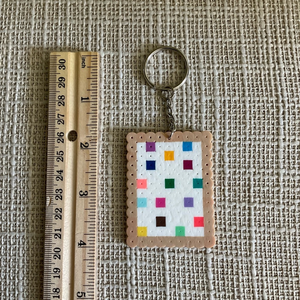 Handmade Cookie Perler Bead Keychains - Picture 7 of 11